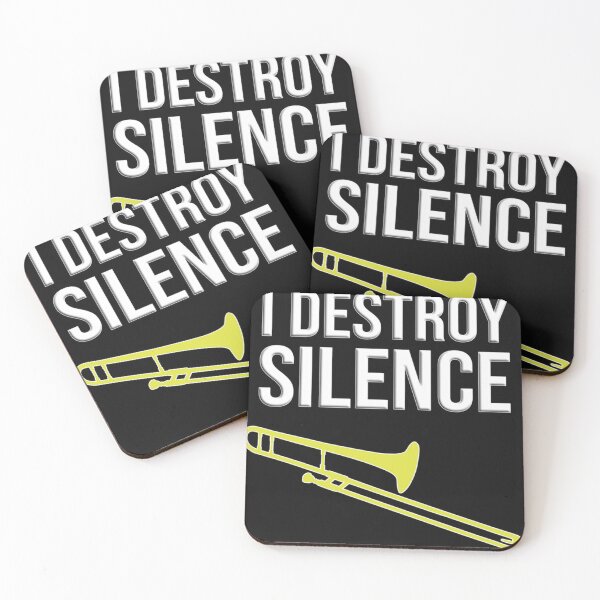 Item preview, I Destroy Silence - Funny Trombone Gift Marching Band Concert Band designed and sold by BartekDudek0.