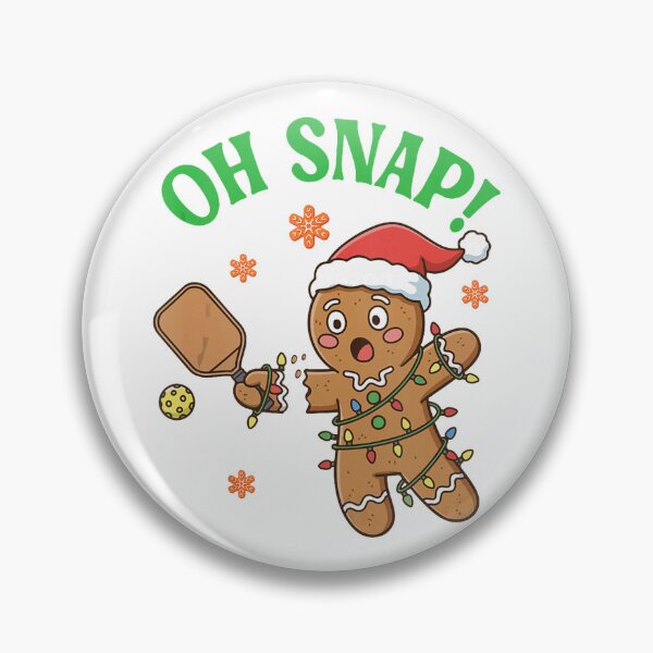 Item preview, Oh Snap Gingerbread Pickleball Funny Christmas Scene designed and sold by najaks.