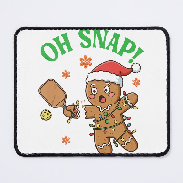 Item preview, Oh Snap Gingerbread Pickleball Funny Christmas Scene designed and sold by najaks.