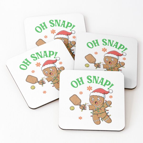 Item preview, Oh Snap Gingerbread Pickleball Funny Christmas Scene designed and sold by najaks.