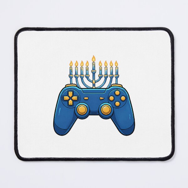 Item preview, Hanukkah Gamer Controller Menorah Bright Holiday Scene designed and sold by DarylPope.