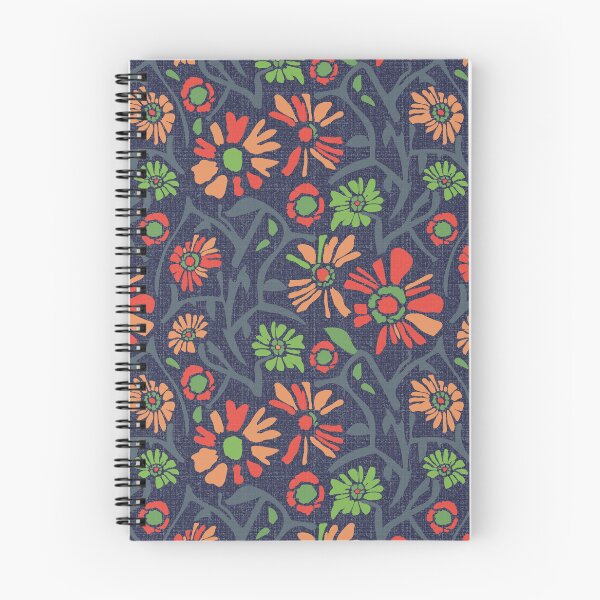 Item preview, Desert. Red and orange flowers on a gray-blue background designed and sold by Alex  Blud.