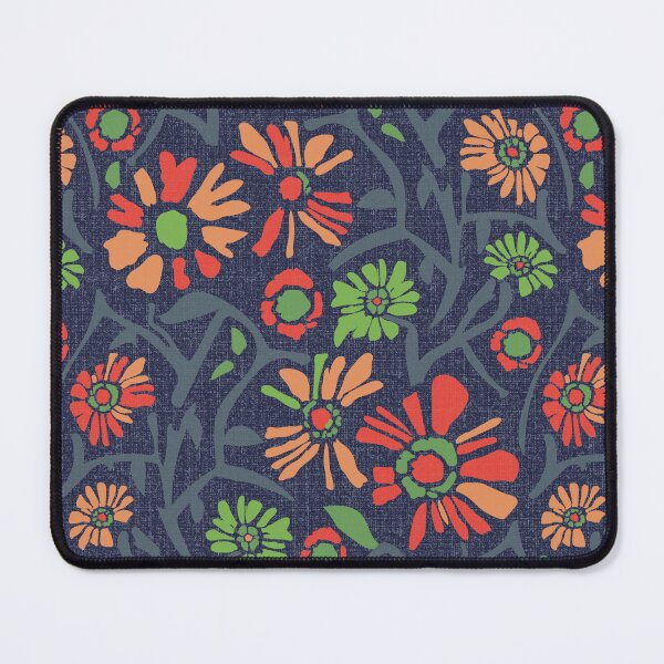 Item preview, Desert. Red and orange flowers on a gray-blue background designed and sold by Alex  Blud.