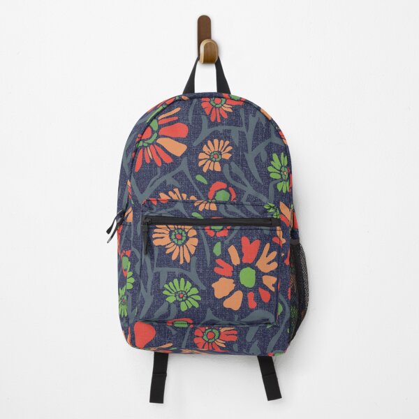 Item preview, Desert. Red and orange flowers on a gray-blue background designed and sold by Alex  Blud.