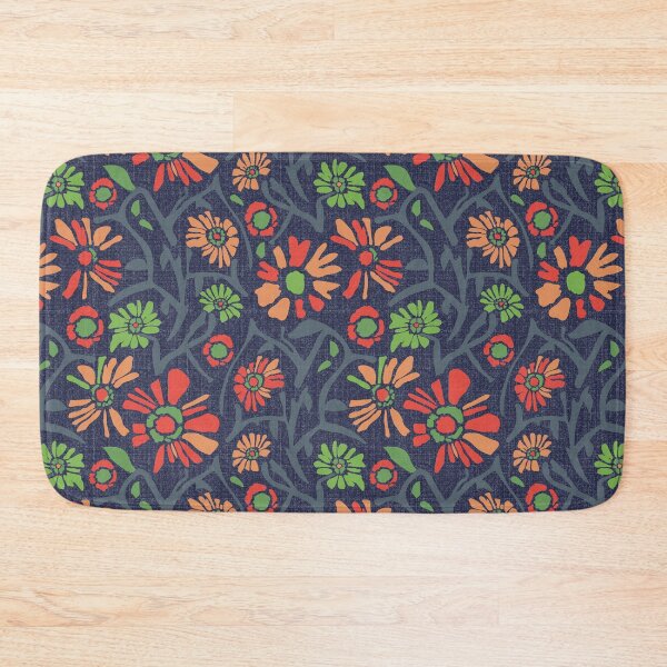 Item preview, Desert. Red and orange flowers on a gray-blue background designed and sold by Alex  Blud.