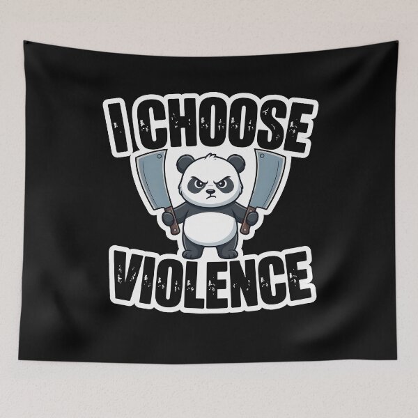 Item preview, Angry Panda I Choose Violence Design designed and sold by ZuToMi.