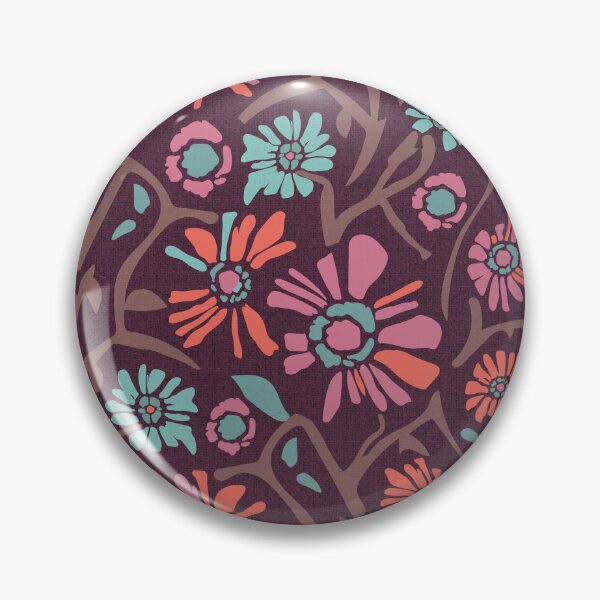 Item preview, Desert. Light blue and lilac flowers on a dark brown background designed and sold by Alex  Blud.