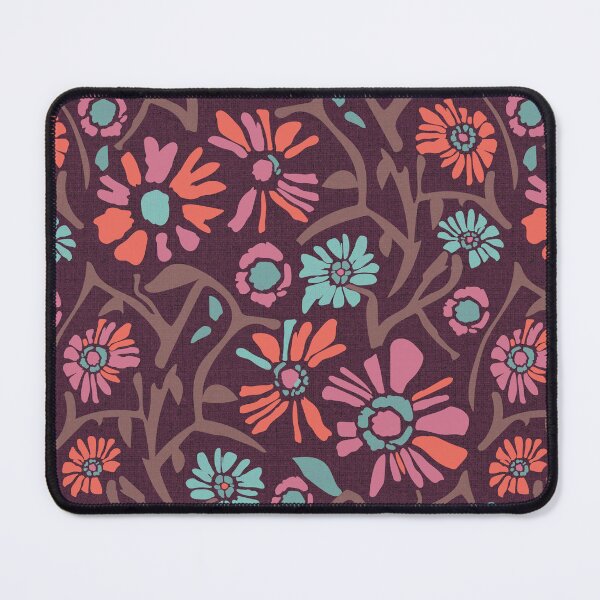 Item preview, Desert. Light blue and lilac flowers on a dark brown background designed and sold by Alex  Blud.