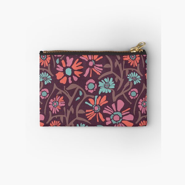 Item preview, Desert. Light blue and lilac flowers on a dark brown background designed and sold by Alex  Blud.