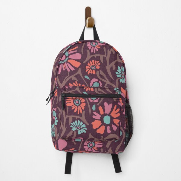 Item preview, Desert. Light blue and lilac flowers on a dark brown background designed and sold by Alex  Blud.