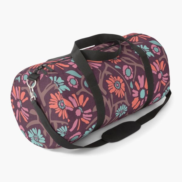 Item preview, Desert. Light blue and lilac flowers on a dark brown background designed and sold by Alex Blud.