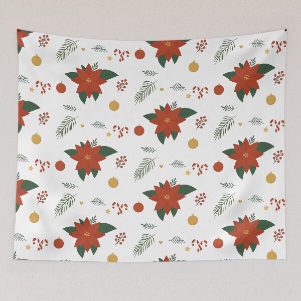 Item preview, A pattern of Christmas compositions with poinsettias and spruce branches. designed and sold by Natalia4321.