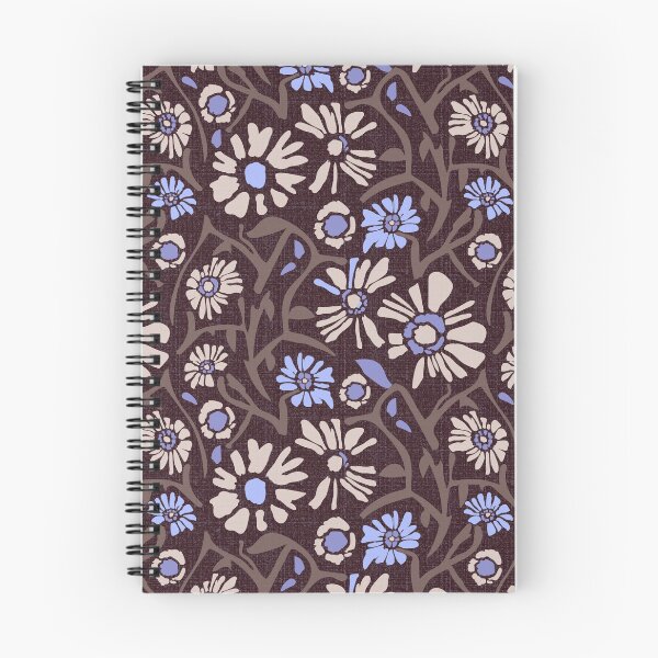 Item preview, Desert. Light purple and cream flowers on a dark brown background designed and sold by Alex  Blud.