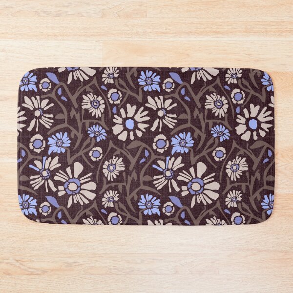 Item preview, Desert. Light purple and cream flowers on a dark brown background designed and sold by Alex  Blud.