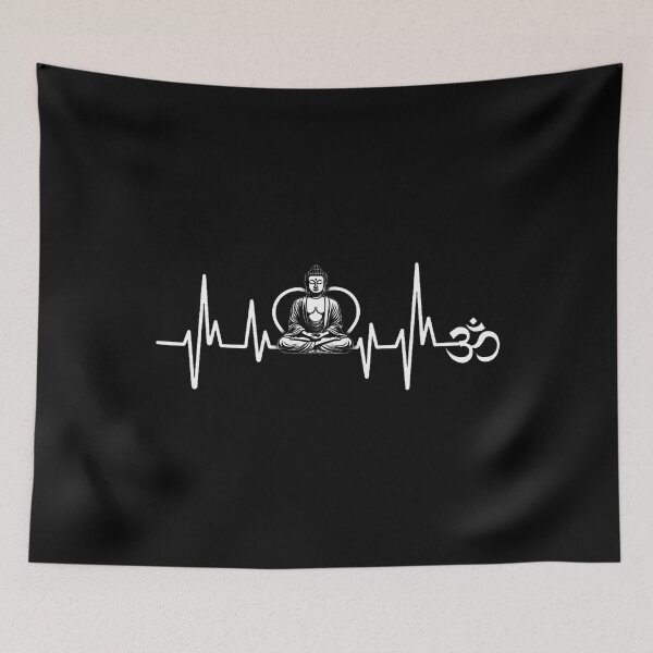 Item preview, Om Heartbeat Funny Sacred Ohm Yoga Meditation Cool designed and sold by RebeccaCelia.