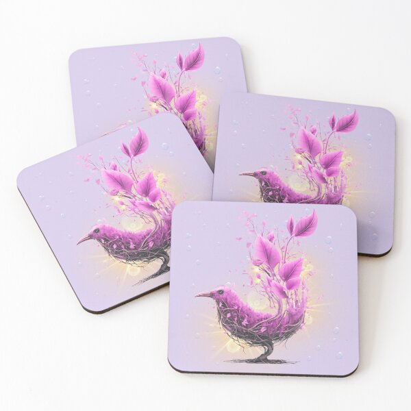 Item preview, Purple Ethereal Botanical Bird – Fantasy Nature designed and sold by Ivy-Triggs.