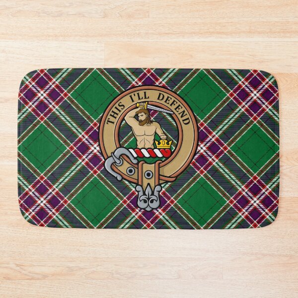 Item preview, Clan MacFarlane Crest over Modern Hunting Tartan designed and sold by sifis.