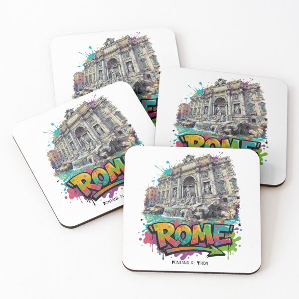 Item preview, Trevi Fountain – Rome's baroque sea of stone - Vibrant Graffiti Design designed and sold by Earth Celebration Designs.