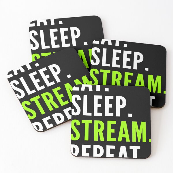 Item preview, Eat-Sleep-Stream-Repeat designed and sold by MelinaAlic.