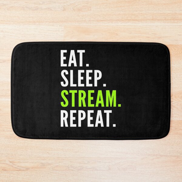Item preview, Eat-Sleep-Stream-Repeat designed and sold by MelinaAlic.