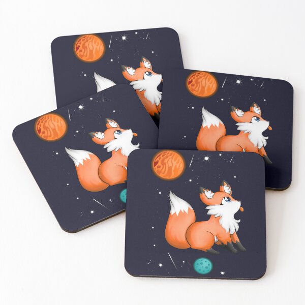 Item preview, space stars with fox classic  designed and sold by anandsiva2703.