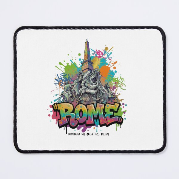 Item preview, Fontana dei Quattro Fiumi – Water worlds in the heart of Rome - Vibrant Graffiti Design designed and sold by Earth Celebration Designs.