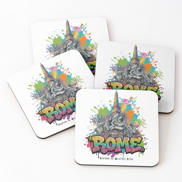 Item preview, Fontana dei Quattro Fiumi – Water worlds in the heart of Rome - Vibrant Graffiti Design designed and sold by Earth Celebration Designs.