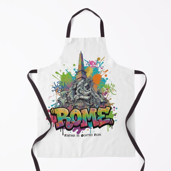 Item preview, Fontana dei Quattro Fiumi – Water worlds in the heart of Rome - Vibrant Graffiti Design designed and sold by Earth Celebration Designs.