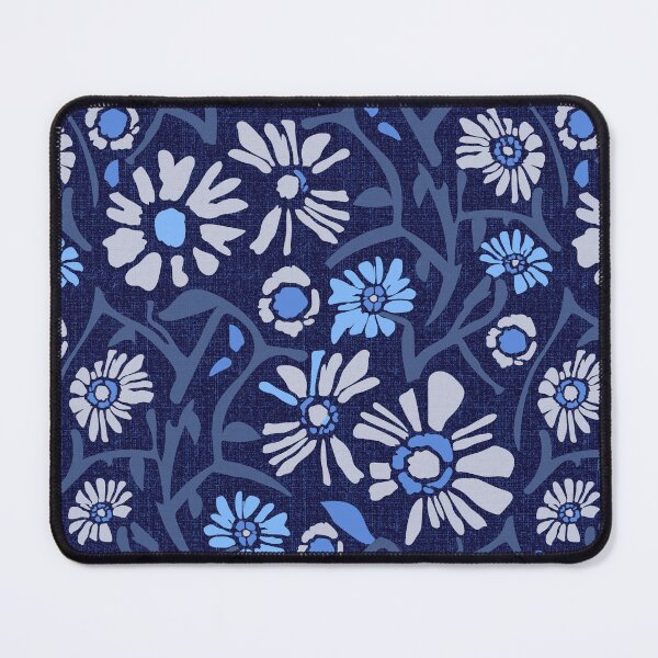 Item preview, Desert. Light blue and gray flowers on a dark blue background designed and sold by Alex  Blud.