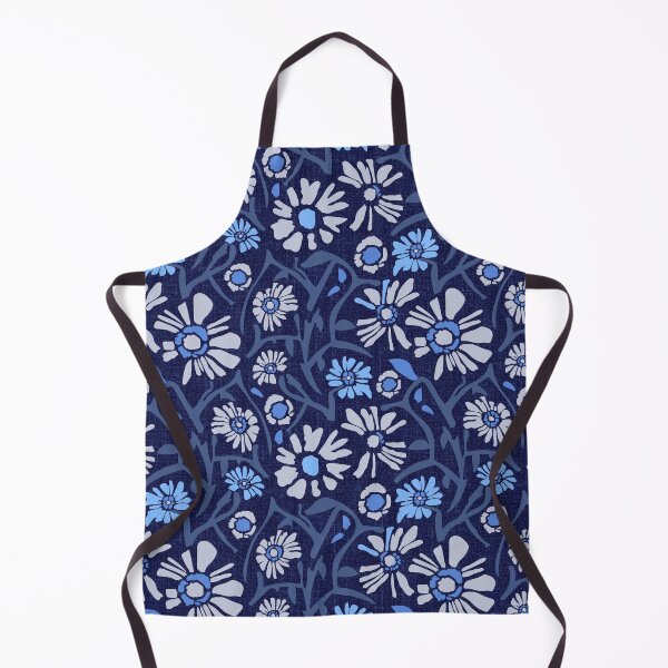 Item preview, Desert. Light blue and gray flowers on a dark blue background designed and sold by Alex  Blud.