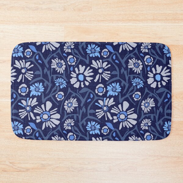 Item preview, Desert. Light blue and gray flowers on a dark blue background designed and sold by Alex  Blud.