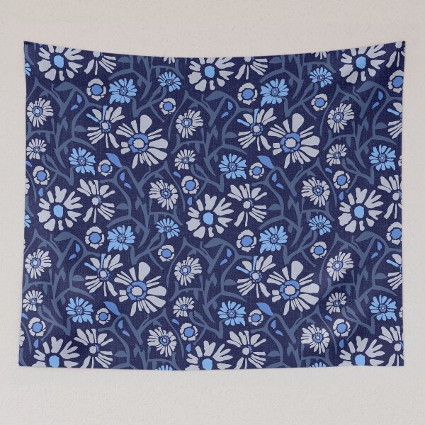 Item preview, Desert. Light blue and gray flowers on a dark blue background designed and sold by Alex  Blud.