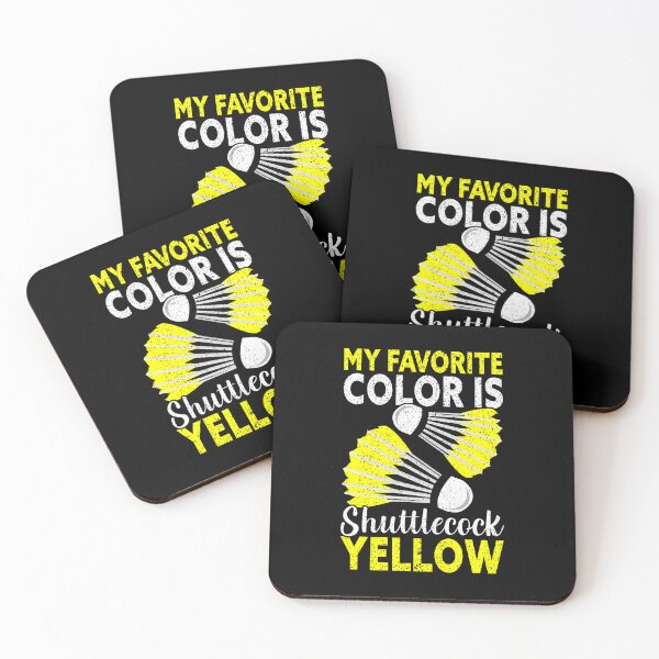 Item preview, My Favorite Color Is Shuttlecock Yellow Funny Badminton designed and sold by RebeccaCelia.