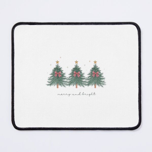 Item preview, Merry And Bright Three Christmas Trees Minimal Scene designed and sold by ajifujpost.