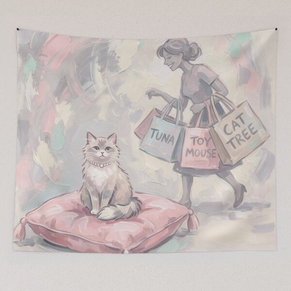 Item preview, Luxury for My Furry Heir Acrylic Style Art designed and sold by HappySproutArt.