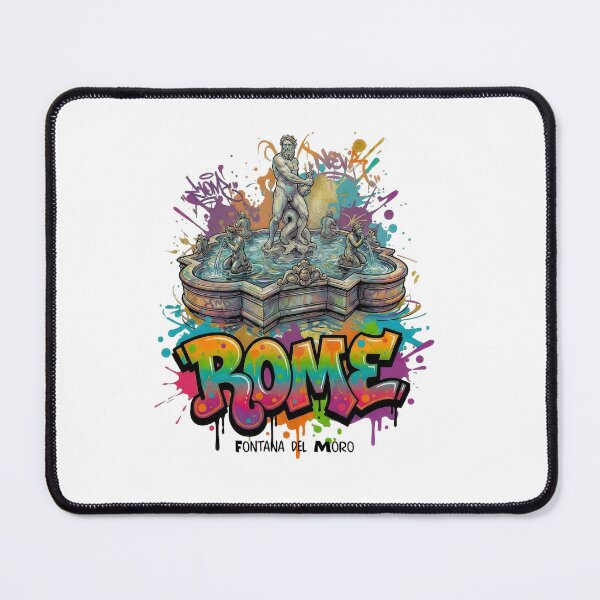 Item preview, Fontana del Moro – The southern spirit of Piazza Navona - Vibrant Graffiti Design designed and sold by Earth Celebration Designs.