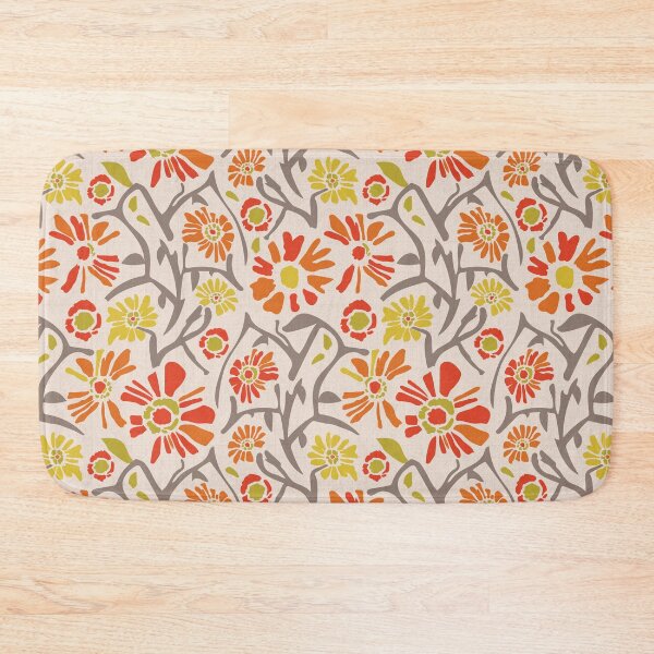 Item preview, Desert. Orange and red flowers on a light apricot background designed and sold by Alex  Blud.