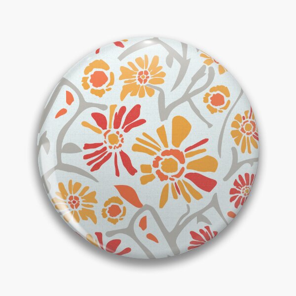 Item preview, Desert. Orange and red flowers on a light gray background designed and sold by Alex  Blud.