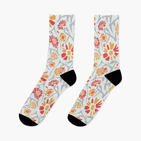 Item preview, Desert. Orange and red flowers on a light gray background designed and sold by Alex  Blud.