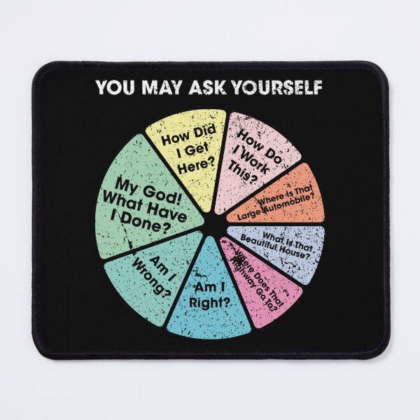 Item preview, You May Ask Yourself - 80s Retro Lyrics Pie Chart designed and sold by Jook1951.