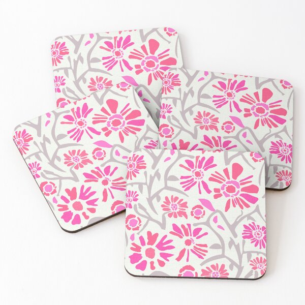 Item preview, Desert. Pink flowers on a light cream background designed and sold by Alex  Blud.
