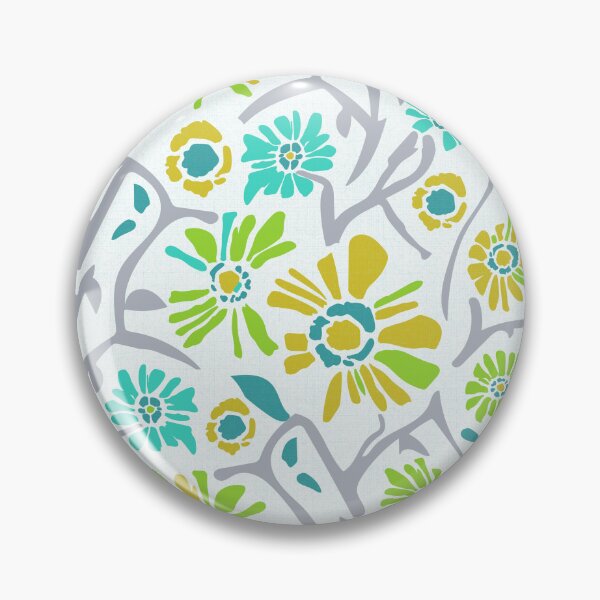 Item preview, Desert. Turquoise and green flowers on a white background designed and sold by Alex  Blud.