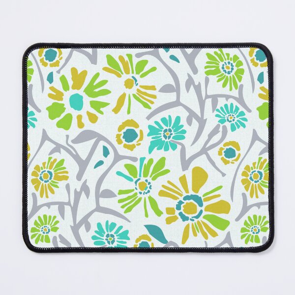 Item preview, Desert. Turquoise and green flowers on a white background designed and sold by Alex  Blud.