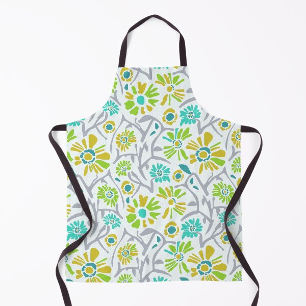 Item preview, Desert. Turquoise and green flowers on a white background designed and sold by Alex  Blud.