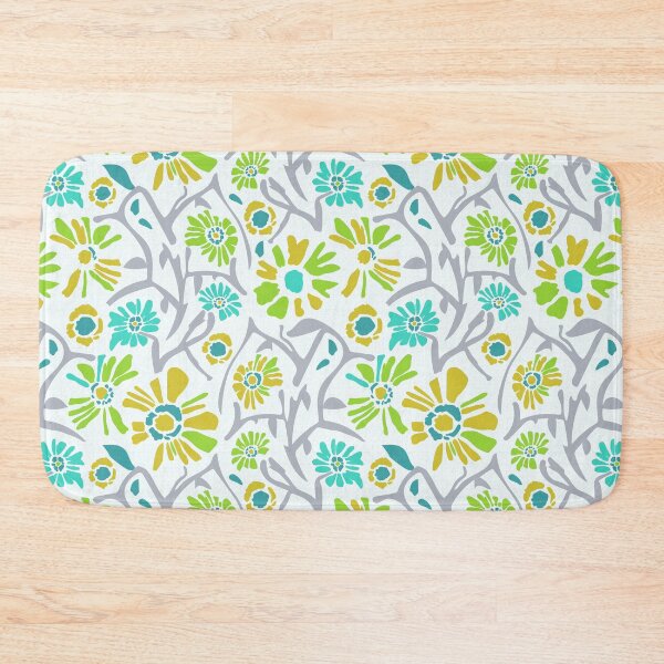 Item preview, Desert. Turquoise and green flowers on a white background designed and sold by Alex  Blud.