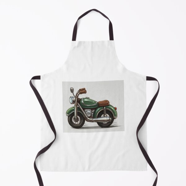 Item preview, Vintage Green Motorcycle Art | Retro Motorbike Scooter Illustration Classic Ride designed and sold by mumeaw.