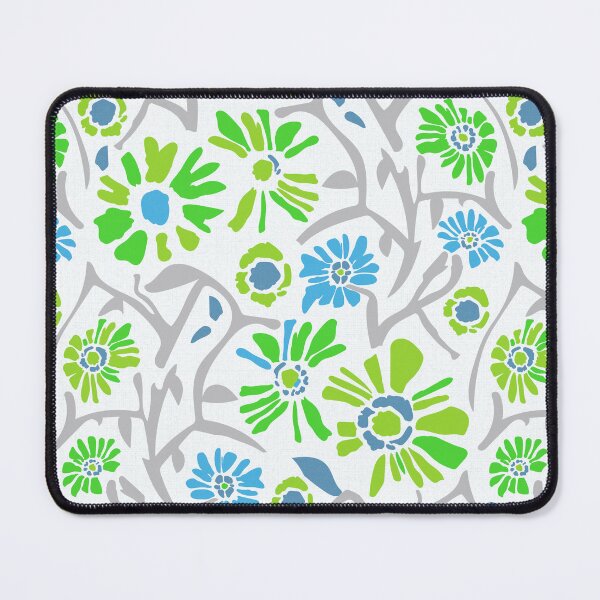 Item preview, Desert. Green and blue flowers on a white background designed and sold by Alex  Blud.
