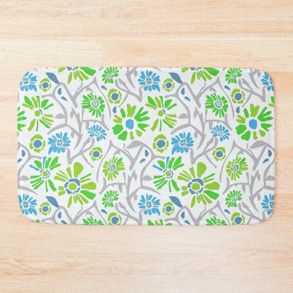 Item preview, Desert. Green and blue flowers on a white background designed and sold by Alex  Blud.