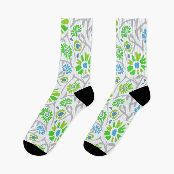 Item preview, Desert. Green and blue flowers on a white background designed and sold by Alex  Blud.