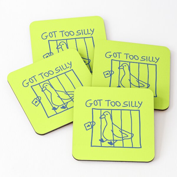 Item preview, Got Too Silly – Funny Minimal Bird Doodle Meme designed and sold by Cosmodoody.
